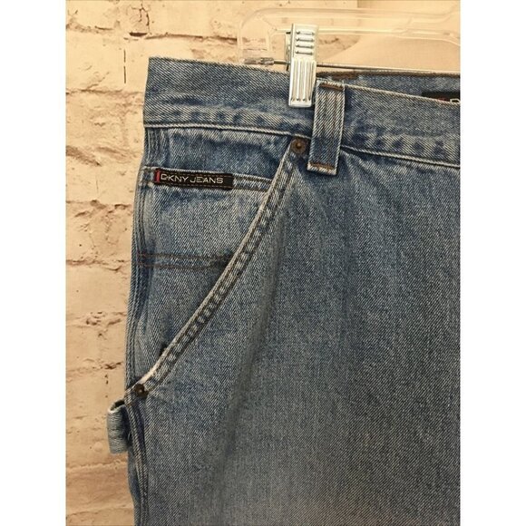 Vintage DKNY 90s Denim Carpenter Jeans 36 x 34 (34 x 33) Medium Wash 100% Cotton - Picture 3 of 11